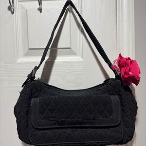 Vera Bradley Quilted Black Purse (Accessory not included)